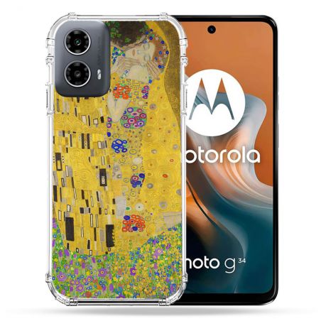 Coque Renforcée Pour Motorola G34 5G Peinture Le Baiser