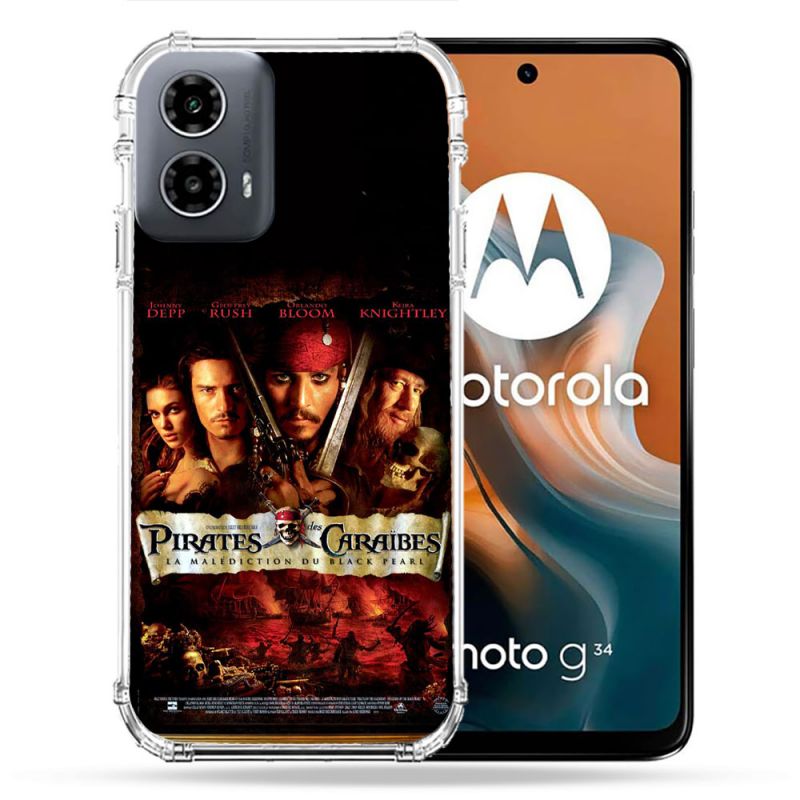 Coque Renforcée Pour Motorola G34 5G Pirate Des Caraibes