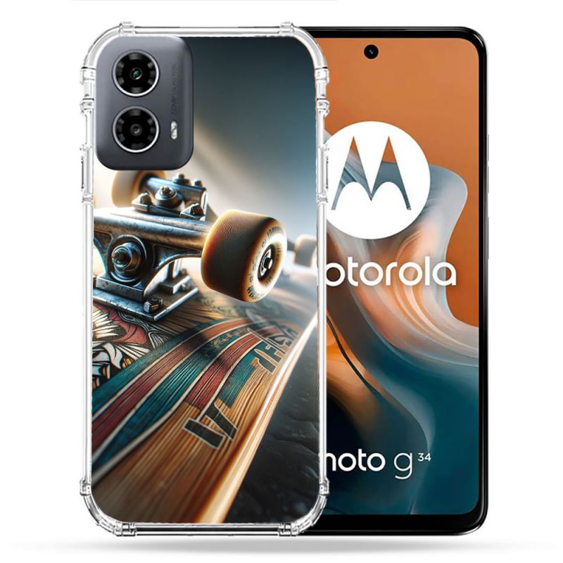Coque Renforcée Pour Motorola G34 5G Planche Skate