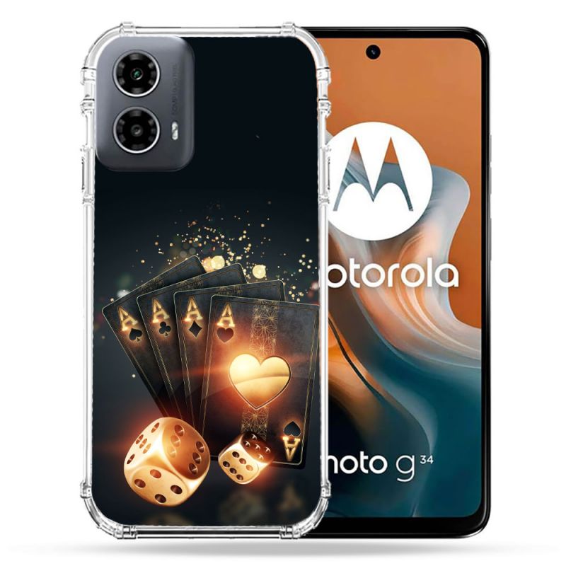 Coque Renforcée Pour Motorola G34 5G Poker Des