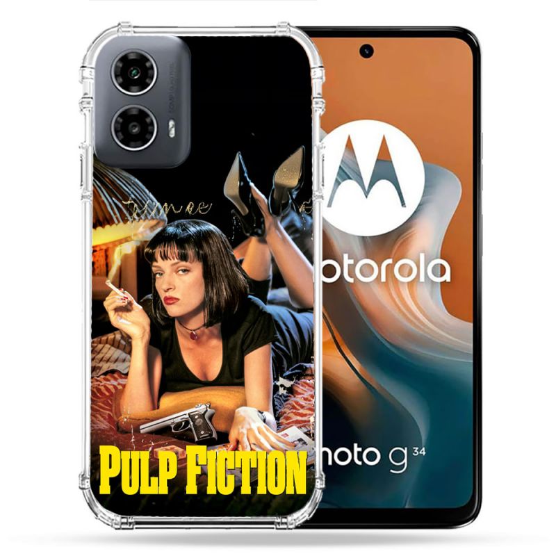 Coque Renforcée Pour Motorola G34 5G Pulp Fiction Affiche