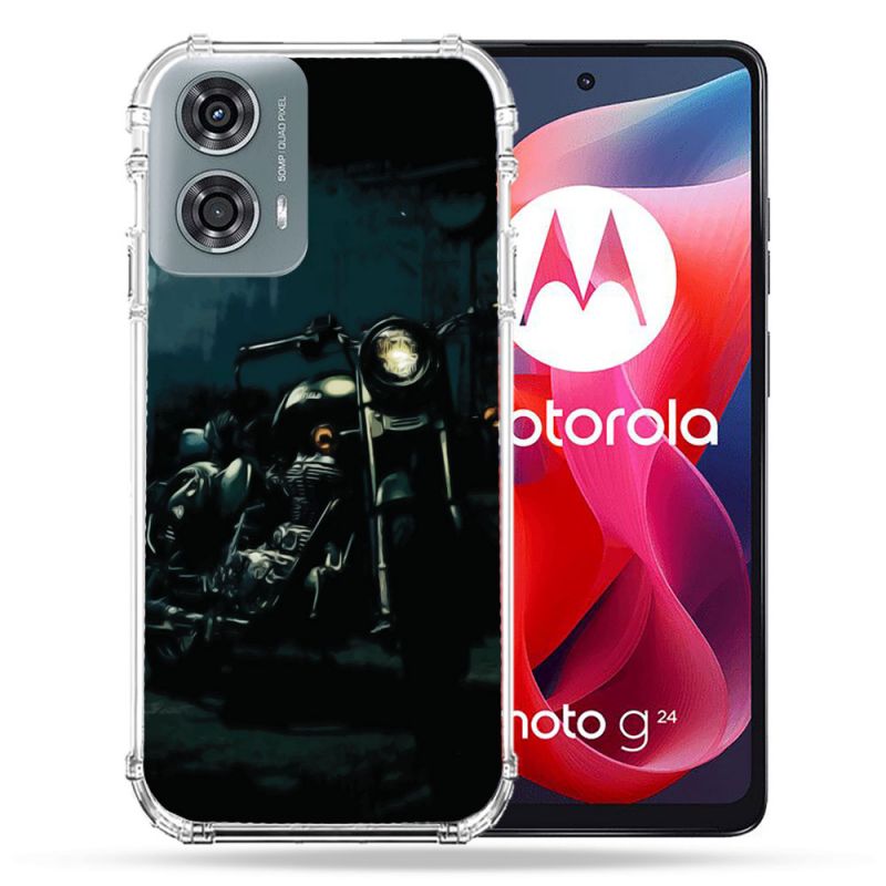 Coque Renforcée Pour Motorola G24 4G Moto Harley Vintage