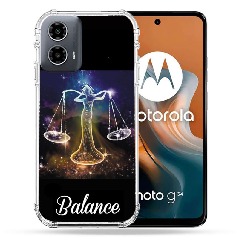 Coque Renforcée Pour Motorola G34 5G Signe Zodiaque 2 Balance