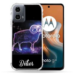 Coque Renforcée Pour Motorola G34 5G Signe Zodiaque 2 Bélier