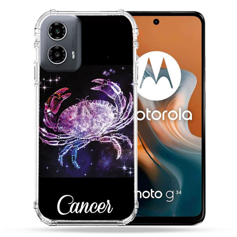 Coque Renforcée Pour Motorola G34 5G Signe Zodiaque 2 Cancer