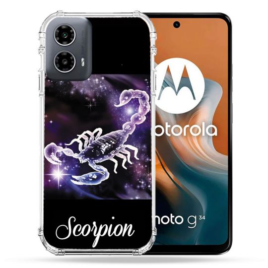 Coque Renforcée Pour Motorola G34 5G Signe Zodiaque 2 Scorpion