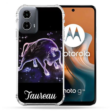 Coque Renforcée Pour Motorola G34 5G Signe Zodiaque 2 Taureau