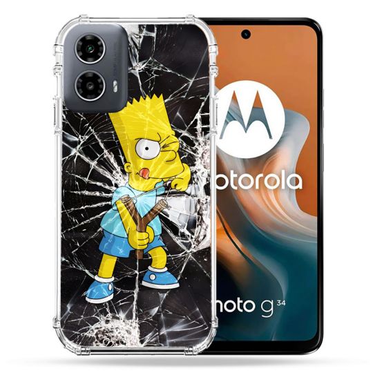 Coque Renforcée Pour Motorola G34 5G Simpson Bart