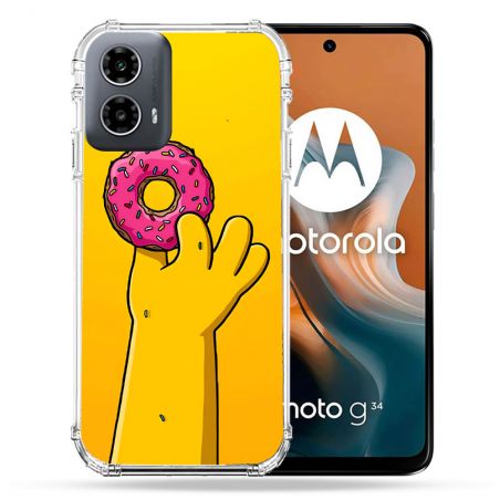 Coque Renforcée Pour Motorola G34 5G Simpson Donuts