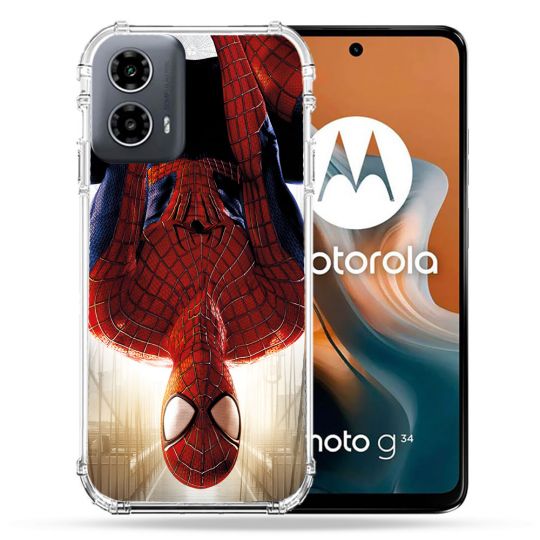 Coque Renforcée Pour Motorola G34 5G Spiderman Invers
