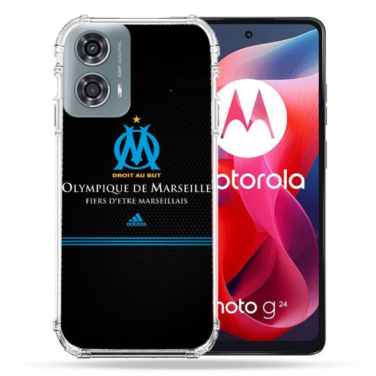 Coque Renforcée Pour Motorola G24 4G Olympique Marseille OM Fier etre Marseillais