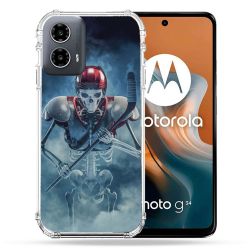 Coque Renforcée Pour Motorola G34 5G Sport Hockey Squelette