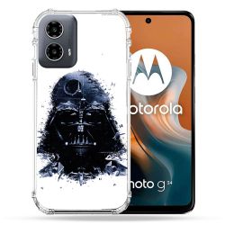 Coque Renforcée Pour Motorola G34 5G Star Wars - Dark Vador Blanc