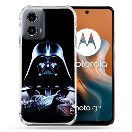 Coque Renforcée Pour Motorola G34 5G Star Wars - Dark Vador Noir