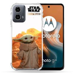 Coque Renforcée Pour Motorola G34 5G Star Wars - Yoda bebe soleil