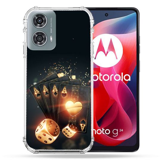 Coque Renforcée Pour Motorola G24 4G Poker Des
