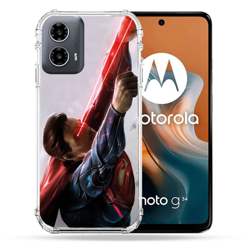 Coque Renforcée Pour Motorola G34 5G Superman Laser