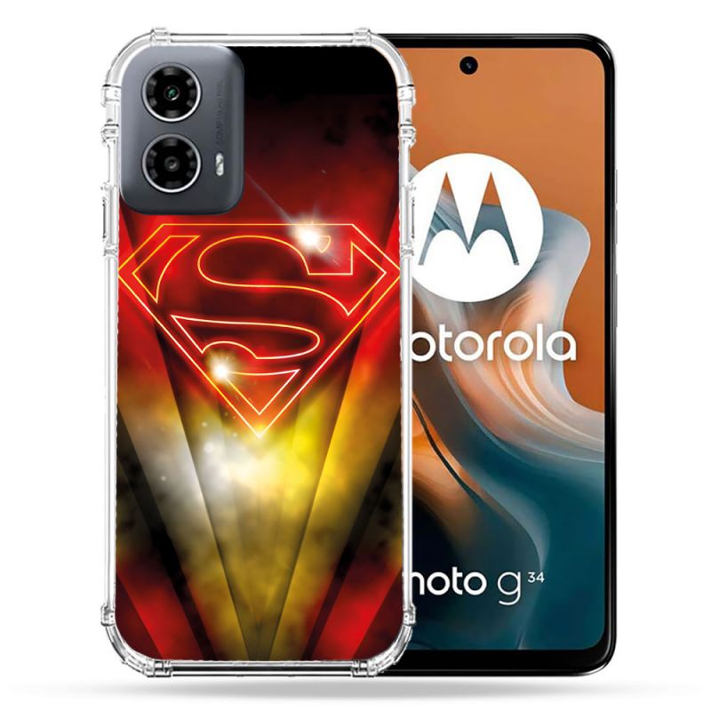 Coque Renforcée Pour Motorola G34 5G Superman Logo