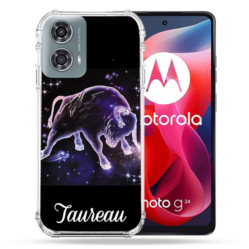Coque Renforcée Pour Motorola G24 4G Signe Zodiaque 2 Taureau