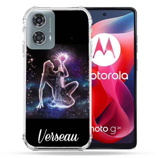 Coque Renforcée Pour Motorola G24 4G Signe Zodiaque 2 Verseau