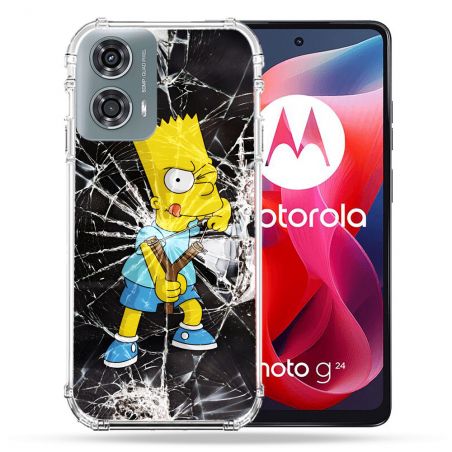 Coque Renforcée Pour Motorola G24 4G Simpson Bart
