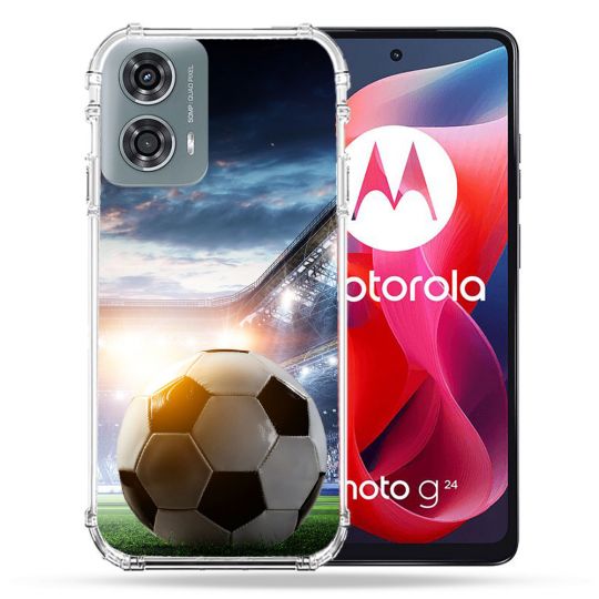 Coque Renforcée Pour Motorola G24 4G Sport Football Stade