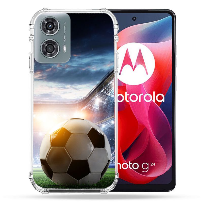 Coque Renforcée Pour Motorola G24 4G Sport Football Stade