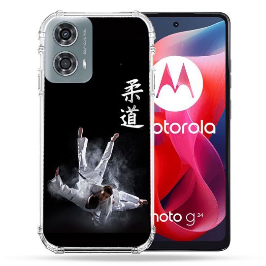 Coque Renforcée Pour Motorola G24 4G Sport Judo Noir