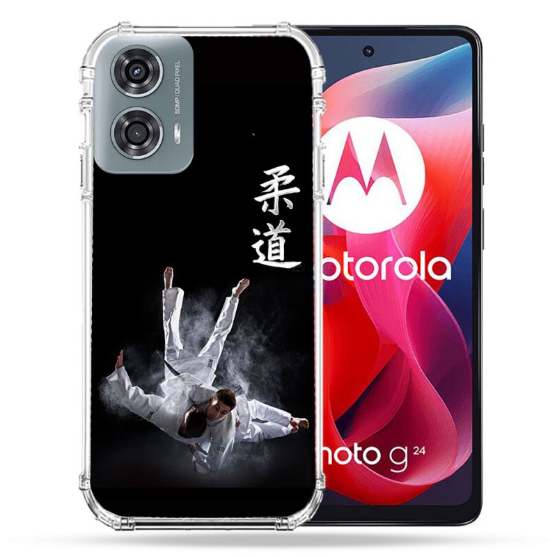 Coque Renforcée Pour Motorola G24 4G Sport Judo Noir