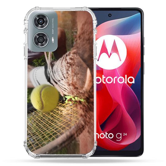 Coque Renforcée Pour Motorola G24 4G Sport Tennis Glissade