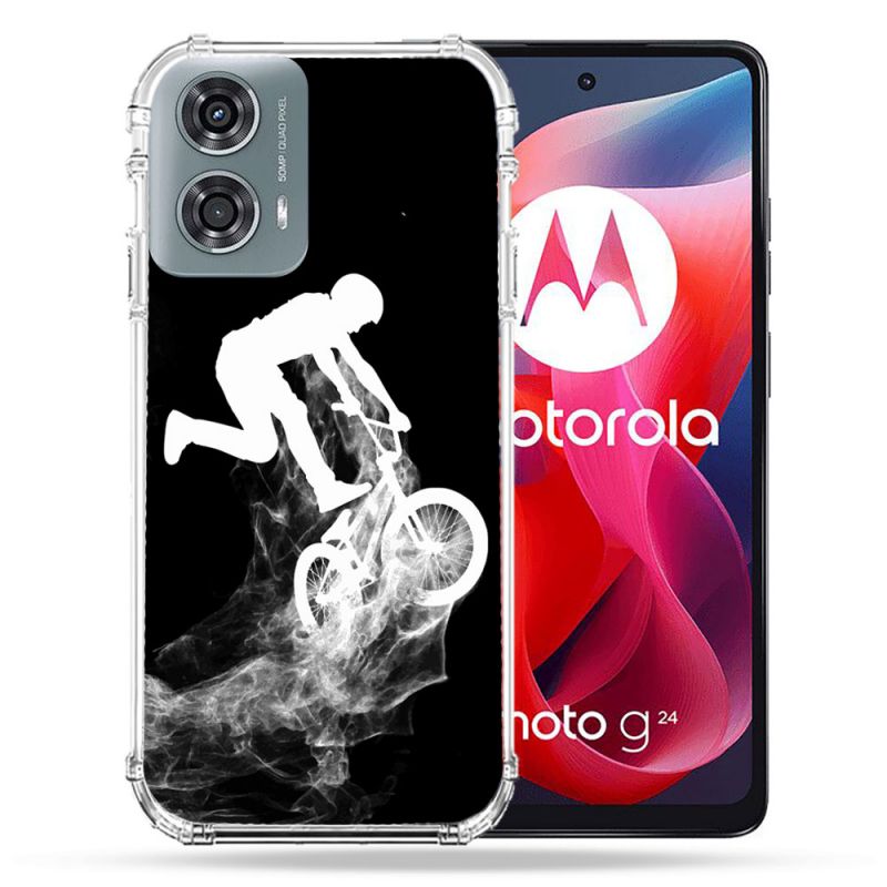 Coque Renforcée Pour Motorola G24 4G Sport VTT Noir
