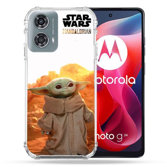 Coque Renforcée Pour Motorola G24 4G Star Wars - Yoda bebe soleil