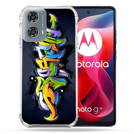 Coque Renforcée Pour Motorola G24 4G Street Art Graffiti