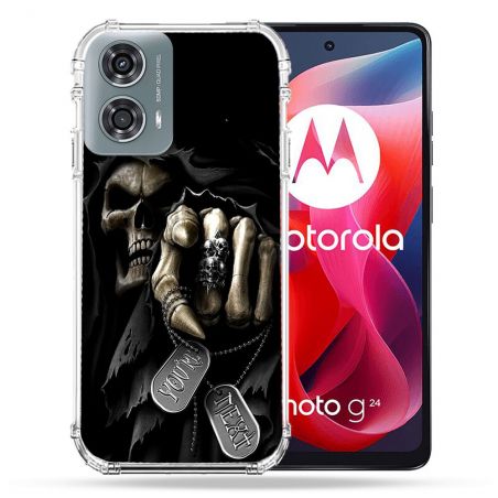 Coque Renforcée Pour Motorola G24 4G Tete de Mort Your Next