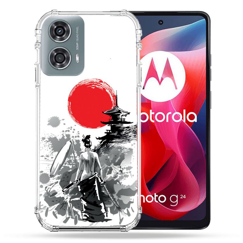 Coque Renforcée Pour Motorola G24 4G Voyage Japon Femme