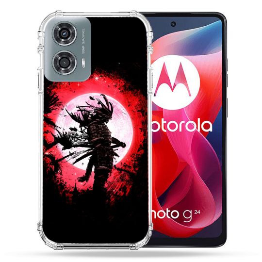 Coque Renforcée Pour Motorola G24 4G Voyage Japon Samourai