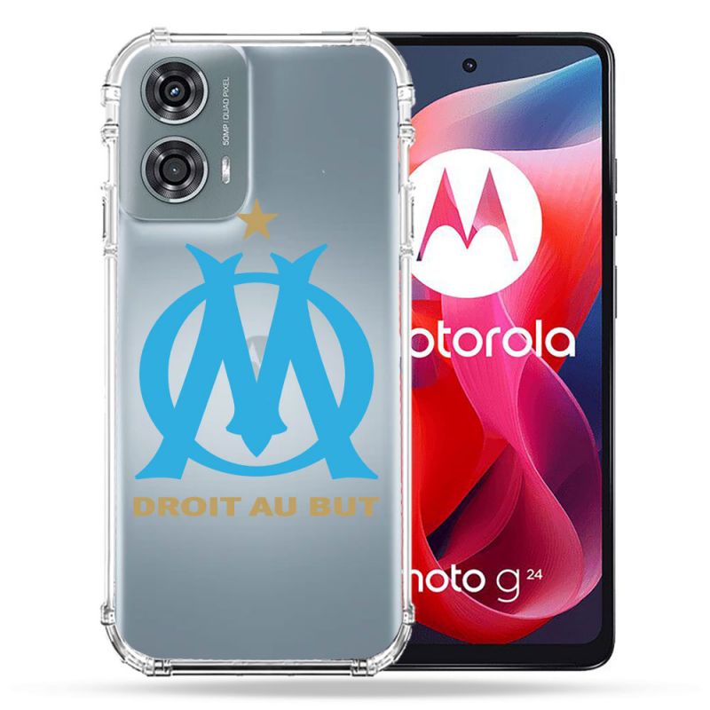 Coque Transparente Pour Motorola G24 4G Foot Olympique Marseille OM