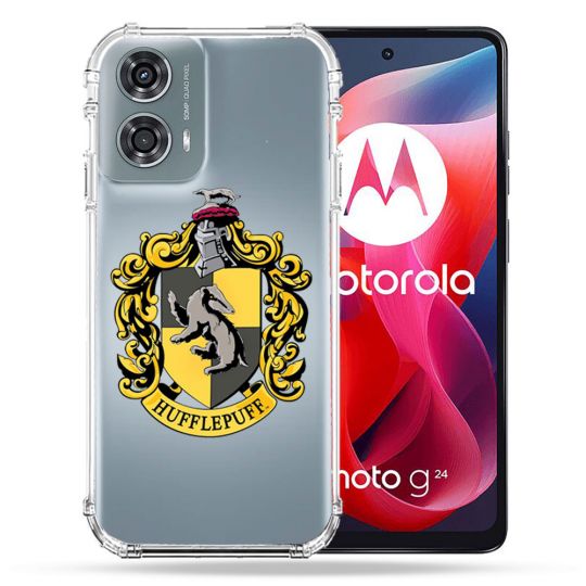 Coque Transparente Pour Motorola G24 4G Harry Potter Hufflepuff