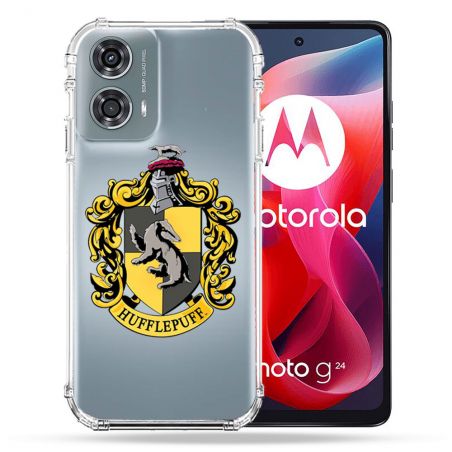Coque Transparente Pour Motorola G24 4G Harry Potter Hufflepuff
