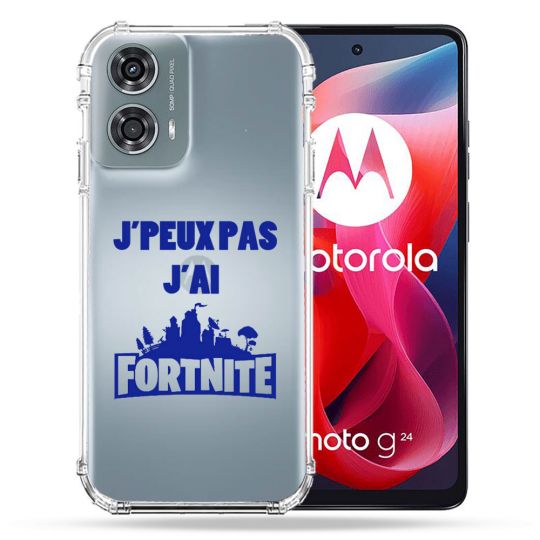 Coque Transparente Pour Motorola G24 4G Jpeux pas jai Fortnite