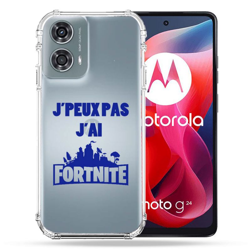 Coque Transparente Pour Motorola G24 4G Jpeux pas jai Fortnite