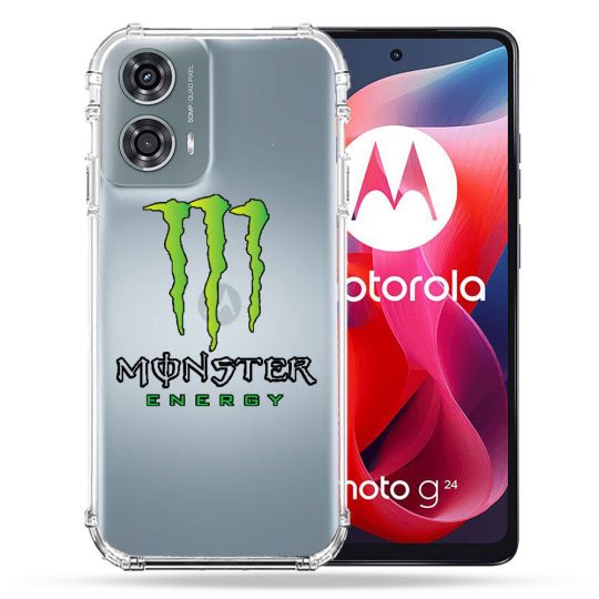 Coque Transparente Pour Motorola G24 4G Monster Energy