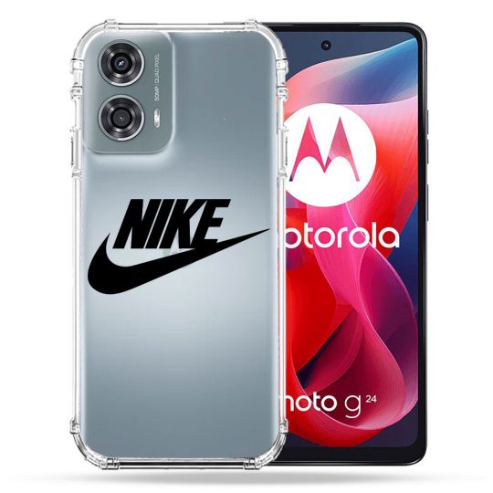 Coque Transparente Pour Motorola G24 4G Nike