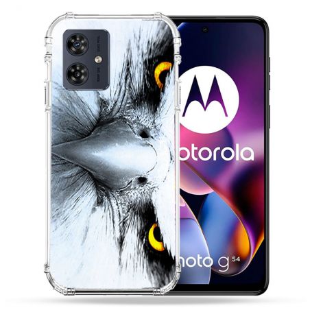Coque Renforcée Pour Motorola G54 5G Animal Aigle Royal Blanc