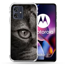 Coque Renforcée Pour Motorola G54 5G Animal Chat Gris