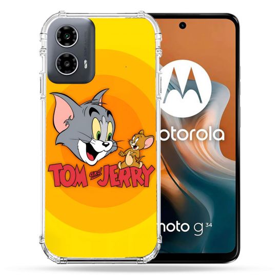 Coque Renforcée Pour Motorola G34 5G Tom Jerry