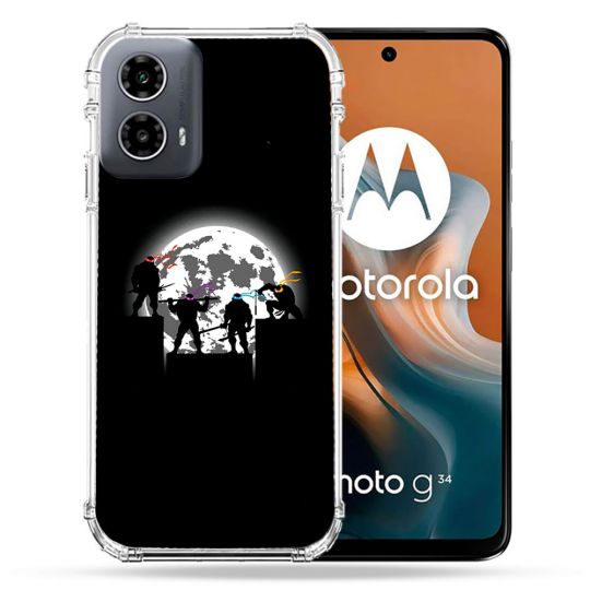 Coque Renforcée Pour Motorola G34 5G Tortue Ninja Ombre