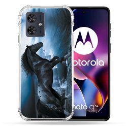 Coque Renforcée Pour Motorola G54 5G Animal Cheval Noir