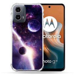 Coque Renforcée Pour Motorola G34 5G Univers Planete Stellaire
