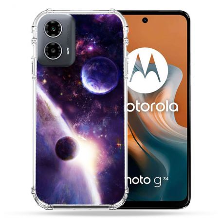 Coque Renforcée Pour Motorola G34 5G Univers Planete Stellaire